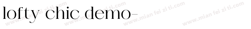 lofty chic demo字体转换